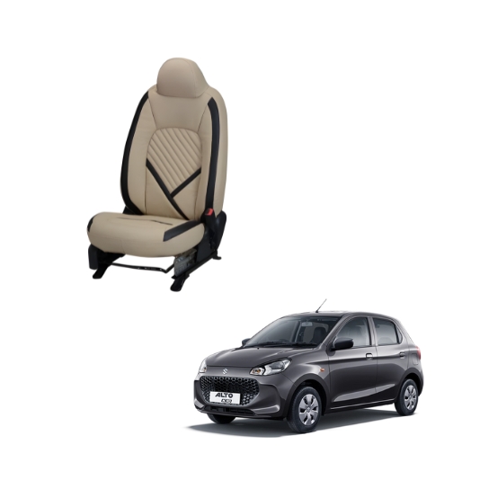 Maruti Suzuki Alto K10 Zig Zag Series 3D Custom Art Leather Car Seat Covers