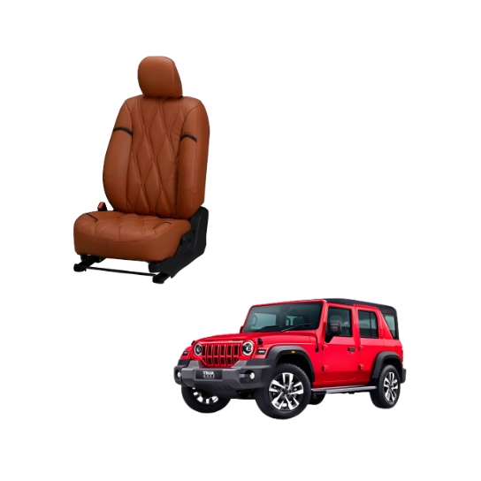 Mahindra Thar Kite Series 3D Custom Nappa Leather Car Seat Covers