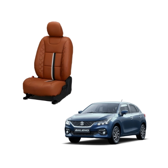 Maruti Suzuki Baleno Trace Series 3D Custom Nappa Leather Car Seat Covers