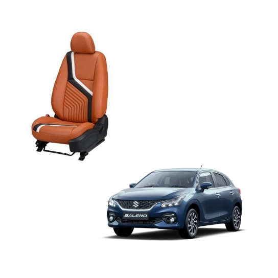 Maruti Suzuki Baleno Zig Zag Series 3D Custom Art Leather Car Seat Covers